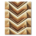 Brown Geometric Pyramid Staircase Rug