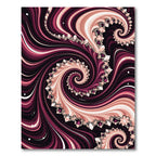 Crimson Swirl Gemstones Floral Rug