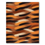 Abstract Golden Ochre Brush Stroke Rug