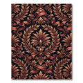 Ornate Russet Ribbon Acanthus Scroll Rug