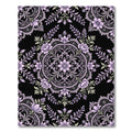 Elegant Lavender Floral Lace Medallion Rug