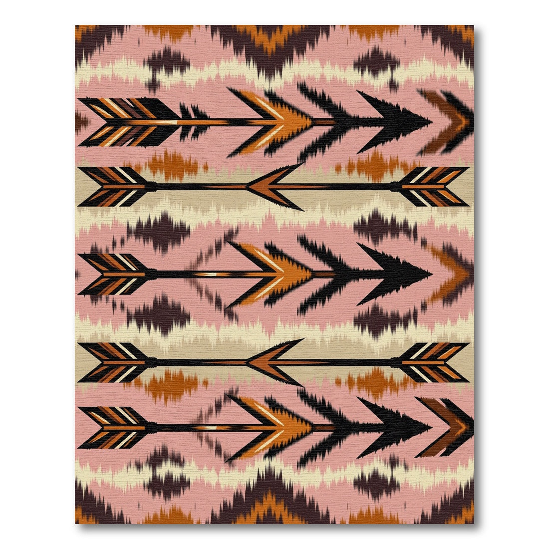 Earth Tones Tribal Arrow Composition Rug