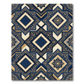 Navy Gold Ornate Geometric Medina Rug