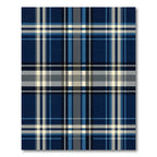 Navy Blue White Gray Plaid Lines Rug