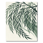 Green Willow Leaf Canopy Rug