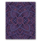 Interwoven Violet Magenta Geometric Swirl Rug