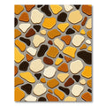 Modern Earth Tone Pebble Mosaic Rug