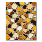 Modern Earth Tone Pebble Mosaic Rug