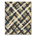 Brown Black Cream Abstract Stripe Rug