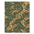 Native American Arrow Green Orange Navigational Rug