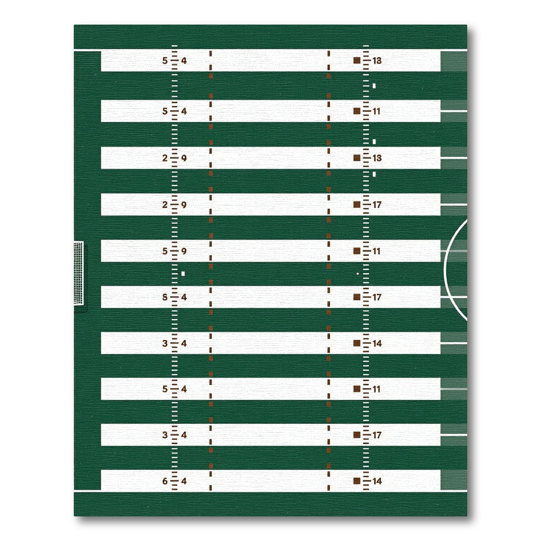 Modern Forest Green Grid Field Rug