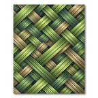 Earthy Green Woven Texture Rug