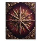 Ornate Gold Starburst Purple Rug