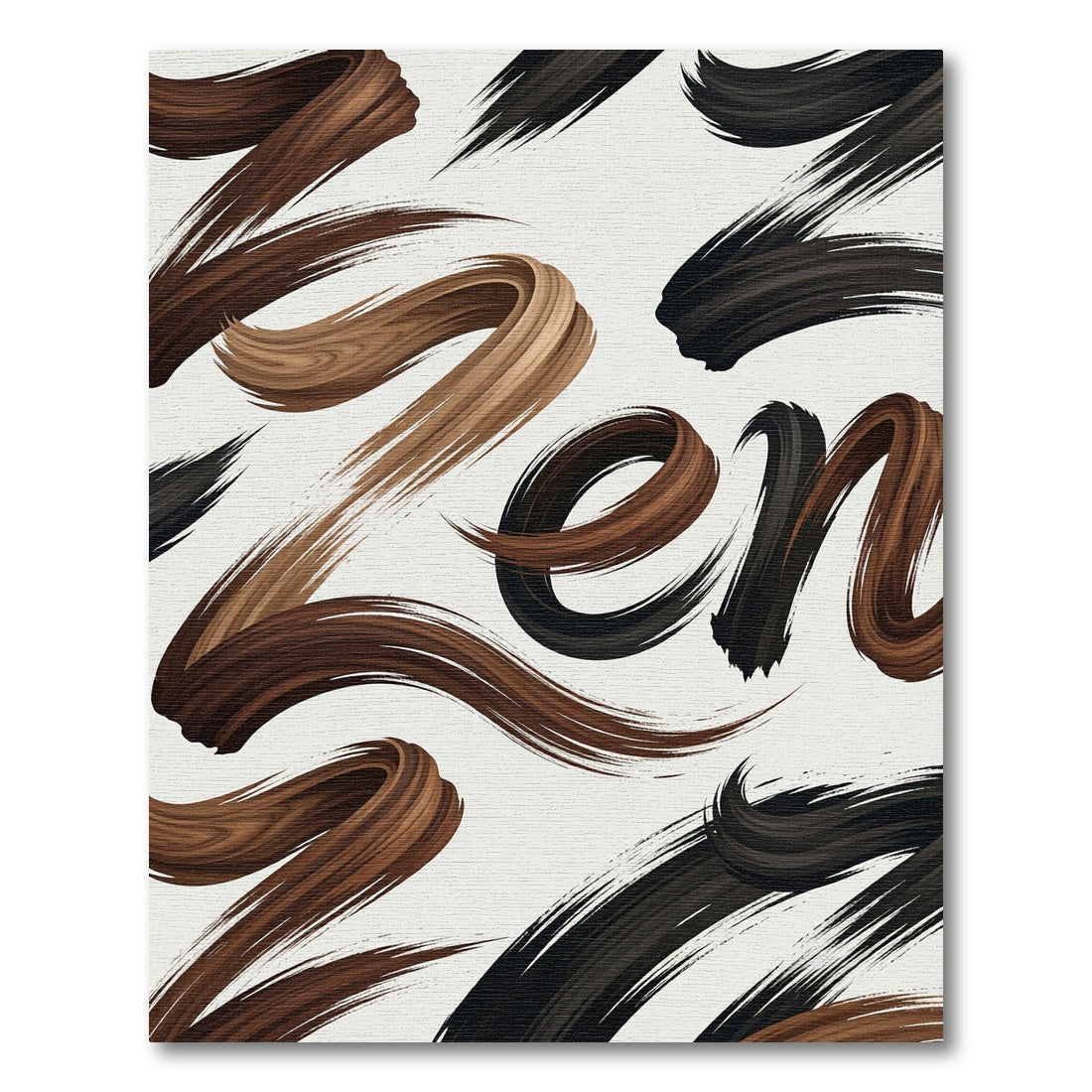 Earth Tones Brushstroke Swirl Rug