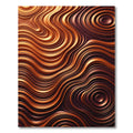 Copper Brown Swirling Curves Rug