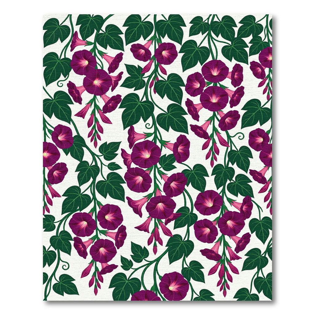 Deep Purple Morning Glory Vine Rug