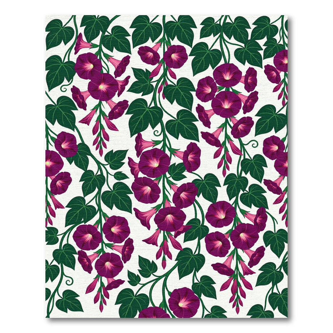 Deep Purple Morning Glory Vine Rug