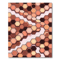 Warm Terracotta Hexagon Grid Rug