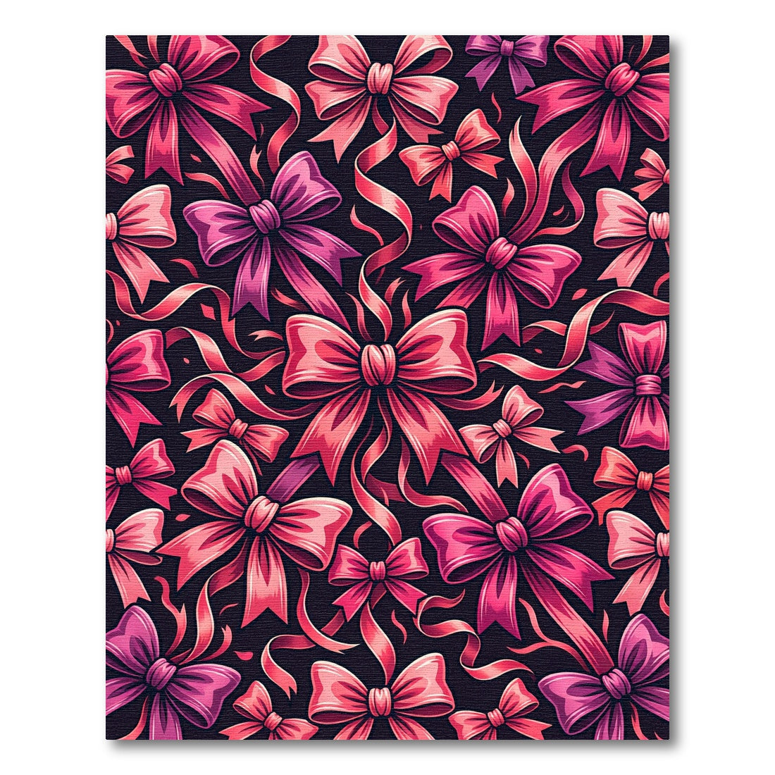 Pink Ribbon Bow Cascade Rug