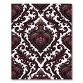 Dark Burgundy Baroque Heart Scroll Rug