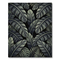 Dark Tropical Foliage Leaf Collection Rug