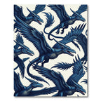 Majestic Sapphire Dragon Flight Composition Rug