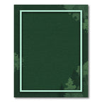 Earthy Forest Green Woodland Border Rug