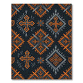 Orange Gray Cross Diamond Composition Rug
