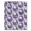 Lavender Chevron Metallic Geometric Egg Rug