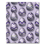 Lavender Chevron Metallic Geometric Egg Rug
