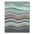 Serene Blue and Earthy Wavy Stripe Rug