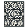 Elegant Gray Clover Trellis Rug