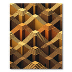 Golden Bronze Infinite Staircase Illusion Rug