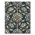 Ornate Gray Floral Scrollwork Rug