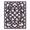 Intricate Mauve Interlocking Geometric Lattice Rug