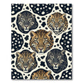Leopard Portrait Cream and Black Rug