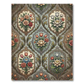 Pastel Floral Scrolling Arabesque Rug