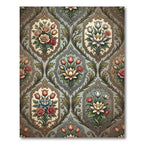 Pastel Floral Scrolling Arabesque Rug