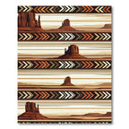 Earthy Southwest Landscape Chevron Stripe Rug