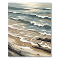 Coastal Waves Driftwood Coastal Palette Rug