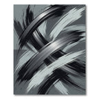 Monochromatic Abstract Brushstroke Interplay Rug