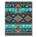Southwestern Geo Mountain Bolt Teal Rug