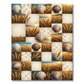 Golden Wheat Seashell Mosaic Rug
