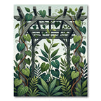 Lush Green Botanical Garden Pergola Rug