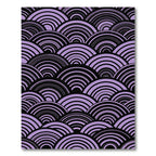 Lavender Arched Japanese Wave Ripple Rug