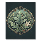 Sage Botanical Acanthus Circular Medallion Rug