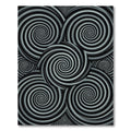 Monochromatic Swirl Optical Illusion Rug