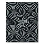 Monochromatic Swirl Optical Illusion Rug