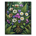 Woodland Meadow Wildflower Bouquet Rug