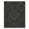Black And Gray Geometric Diamond Rug